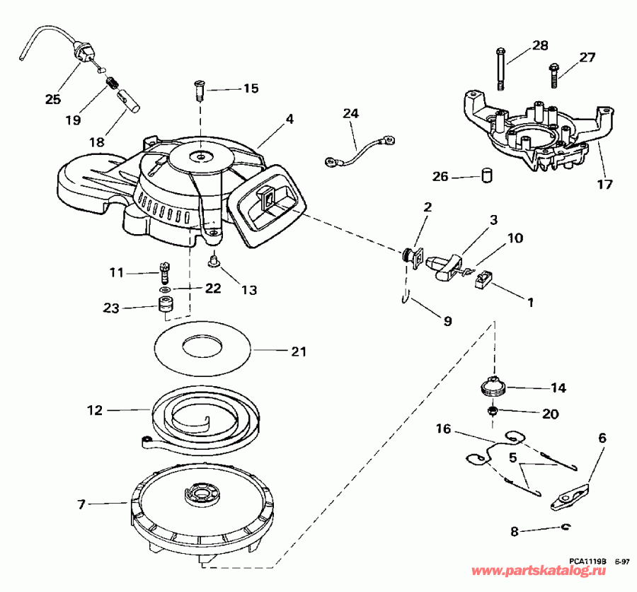 �������� ��������� ����� EVINRUDE BE8FRBECA 1998  - wind ������� / wind Starter