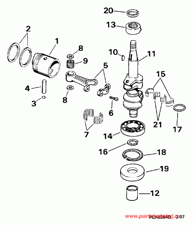 ��������� ������� BE8RCLT 1998  - ank��� & ������� - ankshaft & Piston