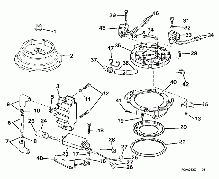 ��������� �������� ����� Evinrude BE8RCT 1998  - nition / nition