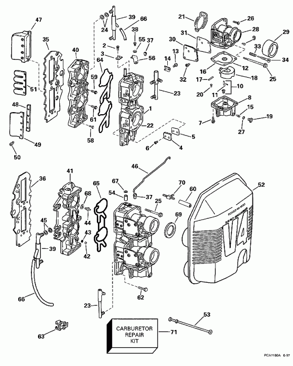 �������� ����� ������� BE90SLECM 1998  - rburetor & Intake Manifold