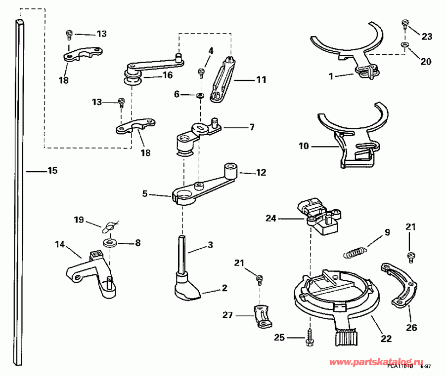 ��������� ����� ������� BE90SXECM 1998  - rottle Linkage