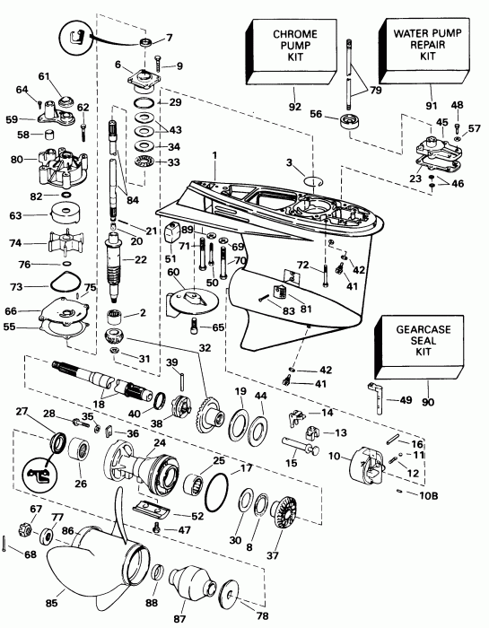 ��������� EVINRUDE E100WQLECS 1998  -  100wql Models