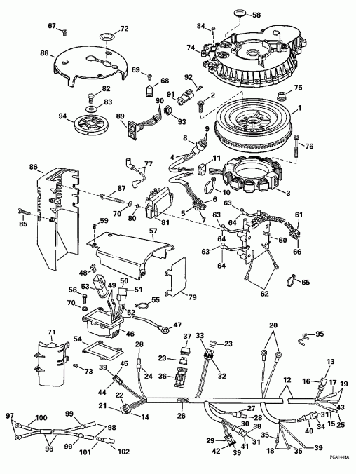 ��������� ����� EVINRUDE E100WQXECS 1998  - nition System - nition System