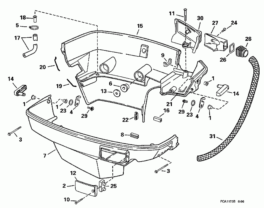 ��������� ����� ������� E100WQXECS 1998  - wer Engine Cover / wer ������ ��������� (�����)