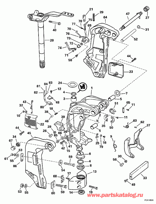 �������� ��������� ����� EVINRUDE E100WQXECS 1998  - dsection - dsection