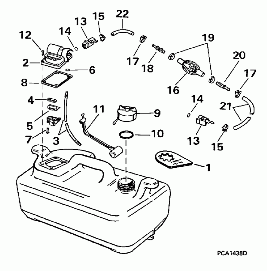 ��������� ��������� EVINRUDE E10FOLECA 1998  - el Tank