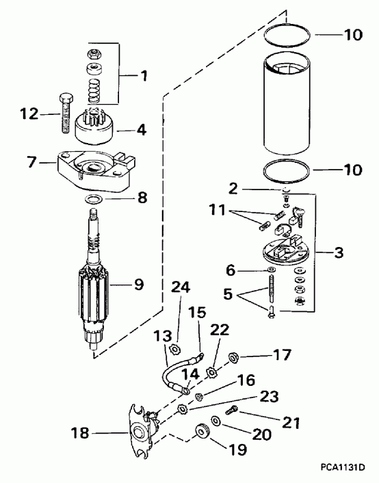 ��������� ��������� Evinrude E10FOLECA 1998  - arter Motor & Solenoid