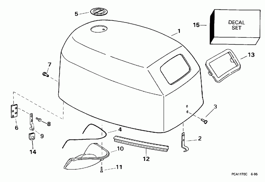 �������� ��������� ����� Evinrude E10FRECM 1998  -  Johnson