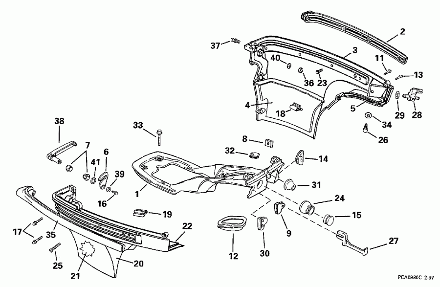 ��������� ��������� Evinrude E10RECC 1998  - wer ������ ��������� (�����) - wer Engine Cover