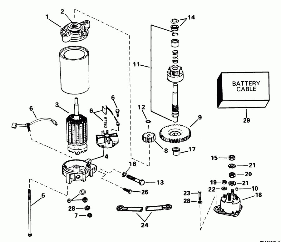 ��������� ��������� Evinrude E115FSLECS 1998  - ectric Starter - ectric �������