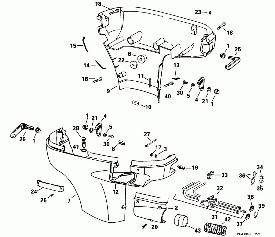 �������� ��������� ����� EVINRUDE E115FSLECS 1998  - wer ������ ��������� (�����) - wer Engine Cover