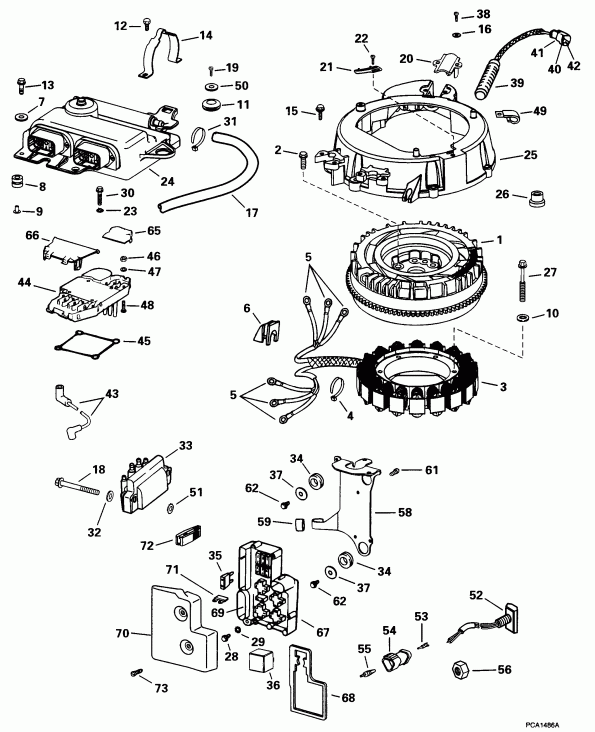 ��������� ����� EVINRUDE E115FTLECS 1998  - ectrical System / ectrical System