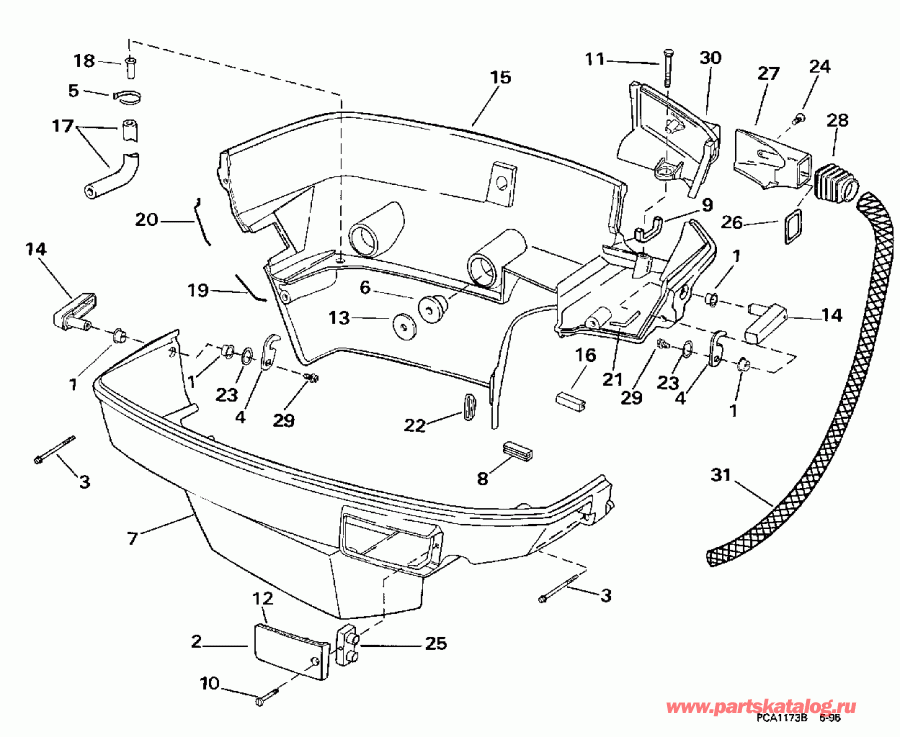 ����� Evinrude E115SXECM 1998  - wer Engine Cover