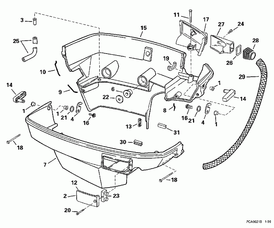 ��������� ����� ������� E150ELECD 1998  - wer ������ ��������� (�����) - wer Engine Cover
