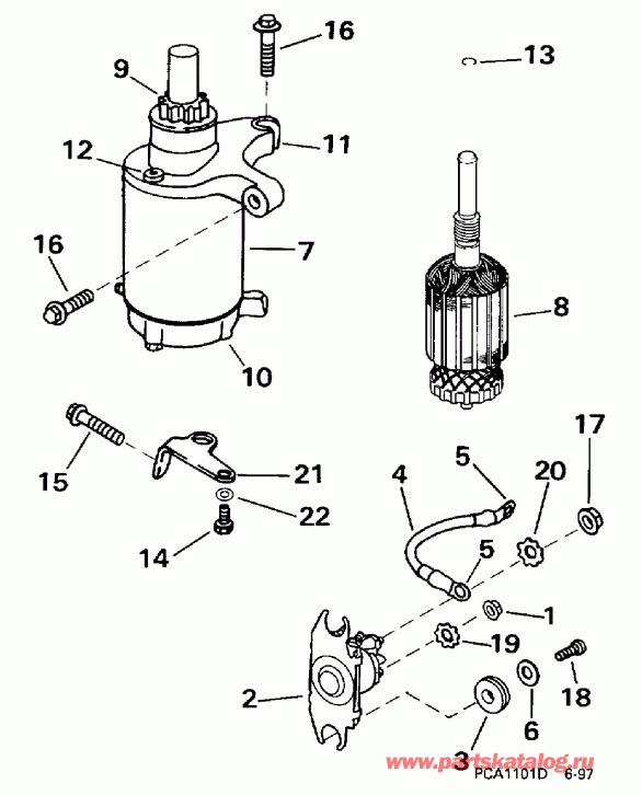  EVINRUDE E15FRLECM 1998  - arter Motor & Solenoid / arter Motor & Solenoid