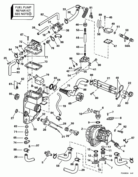 ����� EVINRUDE E175EXECD 1998  - el ��������� & Components / el Bracket & Components