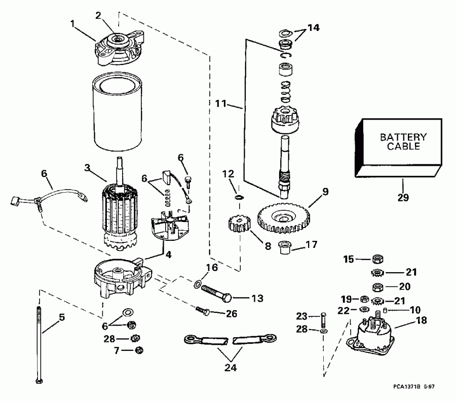 ��������� �������� ����� Evinrude E175FSLECS 1998  - ectric Starter