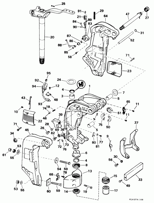 ��������� �������� ����� Evinrude E175FSXECS 1998  - dsection / dsection