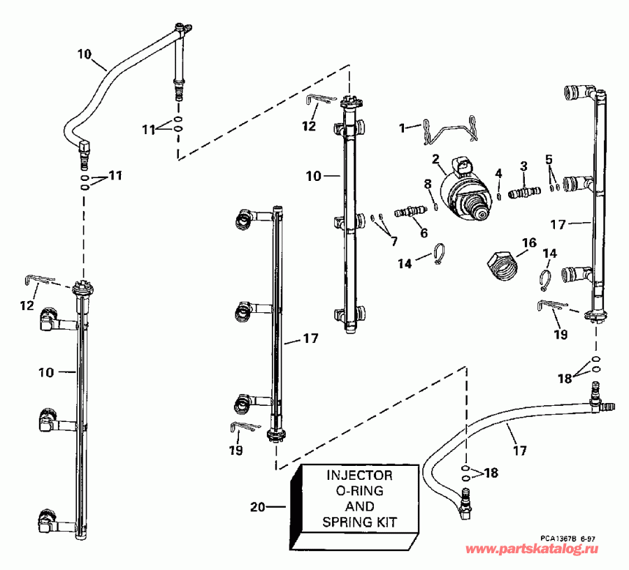 ����� ������� E175FTLECS 1998  - jector & Fuel Manifolds