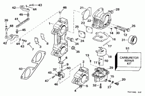 Карбюратор & Подъемный механизм -- 200 (Carburetor & Linkage -- 200)
