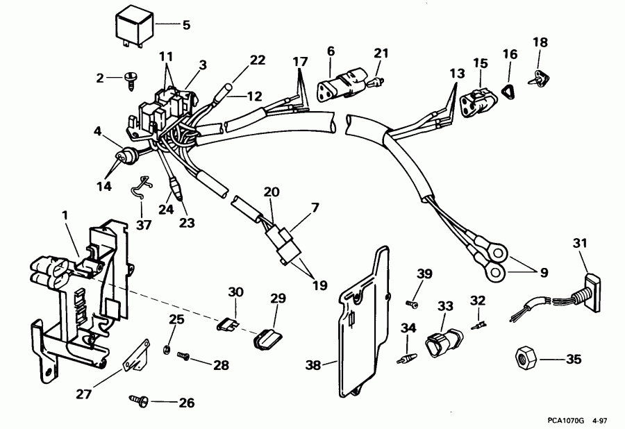 ����� Evinrude E200TXECM 1998  - wer Trim / tilt ���������