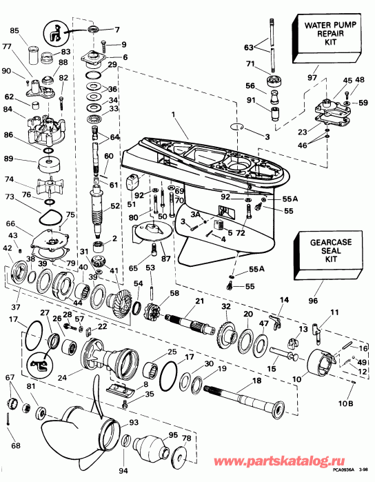 ����� EVINRUDE E225CZECS 1998  - Counter-rotation -- Cx, Cz, Nx Models /  Counter-rotation -- Cx, Cz, Nx Models