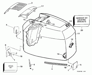 ������ ��������� (�����)-evinrude-200tl, tx, cx, 225tx, cx, tz, cz, qx, nx, 250 (Engine Cover-evinrude-200tl,tx,cx,225tx,cx,tz,cz,qx,nx,250)