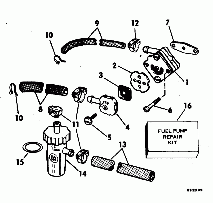 �������� ��������� ����� EVINRUDE E25ELECE 1998  - el Pump / el �����