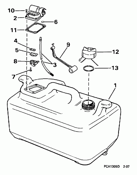 ����� Evinrude E25KLECA 1998  -  6 Gallon - 6 ������