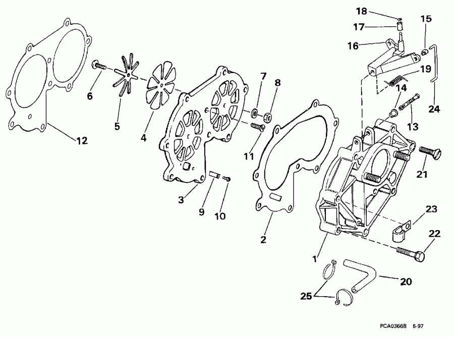 ��������� ����� EVINRUDE E25RECB 1998  - take Manifold