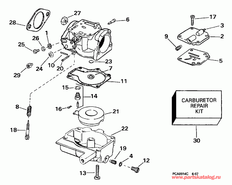 ��������� ��������� ������� E30ELECS 1998  - rburetor 30e, 30el