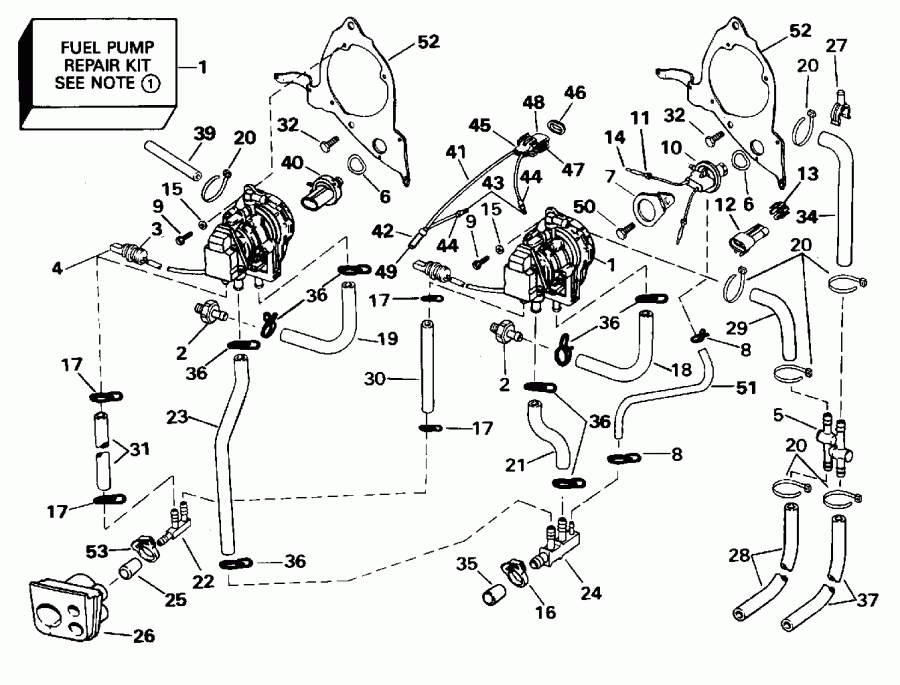 ��������� ����� EVINRUDE E30ELECS 1998  - take ��������� - take Manifold