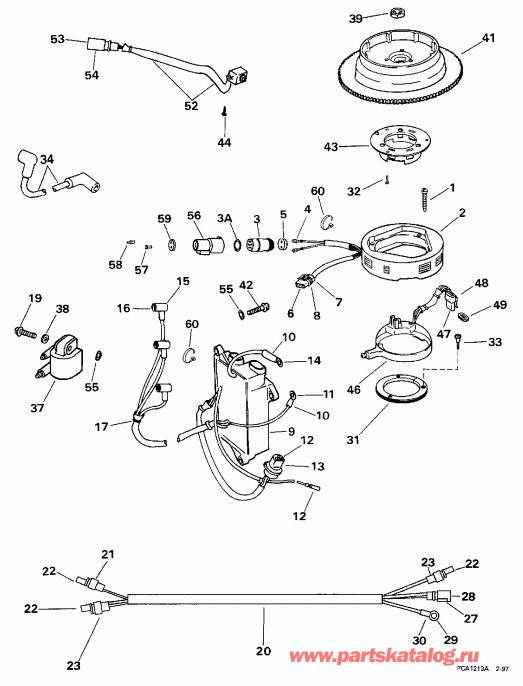 ��������� ����� Evinrude E35QLECA 1998  - ���� / ac /  Rope/ac
