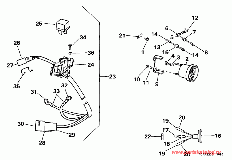  Evinrude E35QLECA 1998  - wer Trim / tilt ���������
