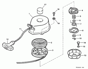 ���������� ������� � ����� (Recoil Starter Assembly)