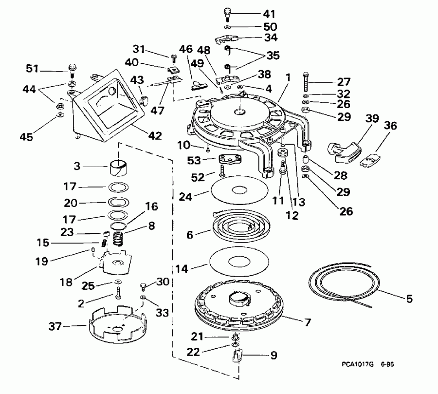 �������� ��������� ����� Evinrude E40JRECA 1998  - wind Starter
