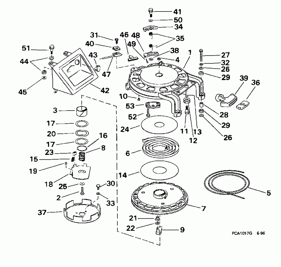 ��������� �������� ����� Evinrude E40RECR 1998  - wind ������� / wind Starter