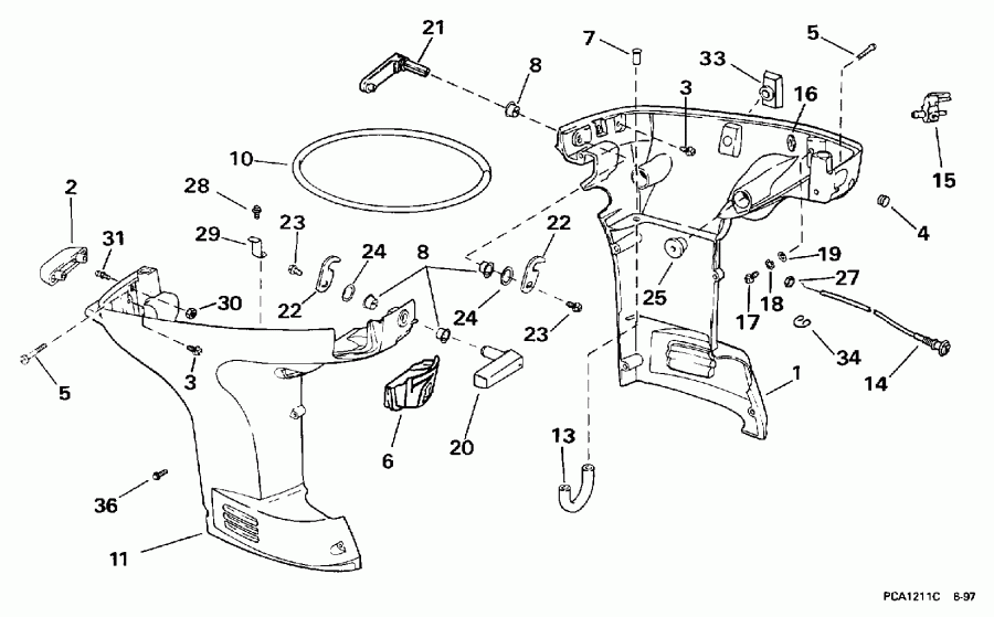 �������� ����� Evinrude E40TELECR 1998  -  Johnson -- Electric Start Only