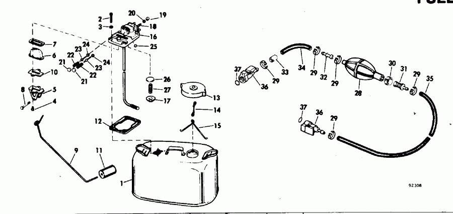 �������� ����� EVINRUDE E40TLECR 1998  - rn � �����. / rn Assy.