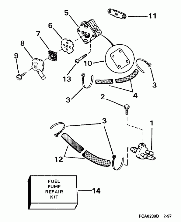 ��������� ����� EVINRUDE E4BRLECRJ 1998  - el ����� / el Pump