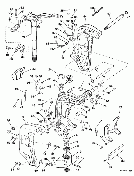 ��������� ��������� ������� E50DTLECA 1998  -  Power Trim & Tilt - ���������������� ��������� �������