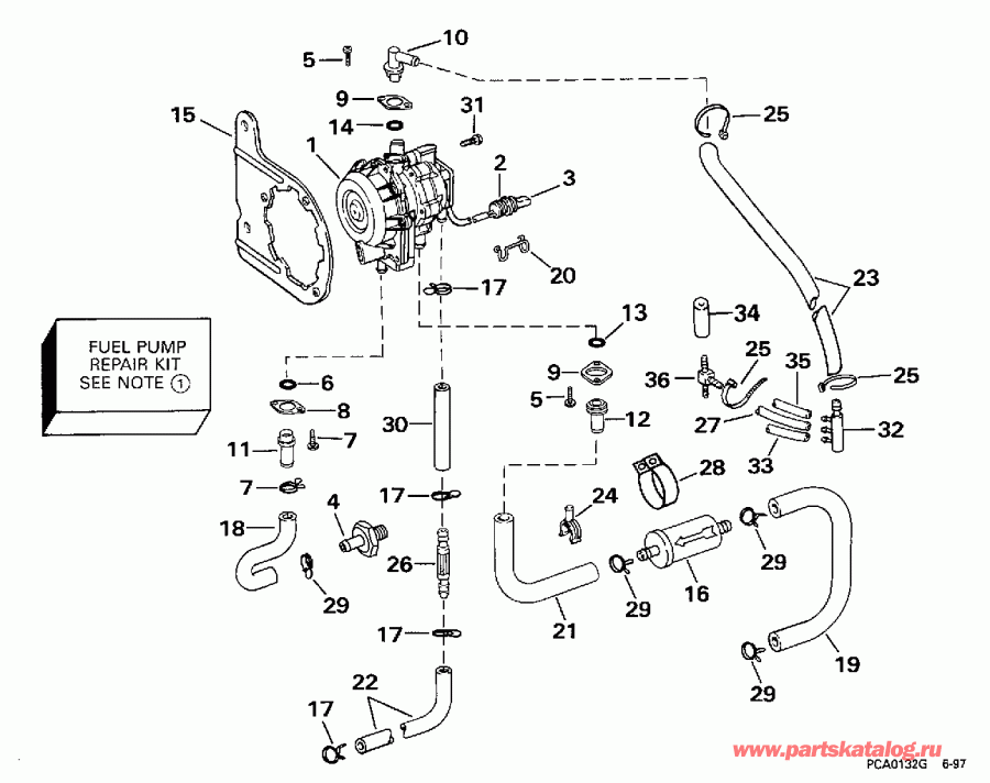 ��������� �������� ����� EVINRUDE E50TTLECA 1998  - el Pump - el �����