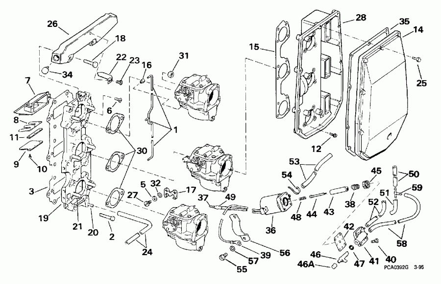 �������� ��������� ����� EVINRUDE E50TTLECA 1998  - take ��������� / take Manifold