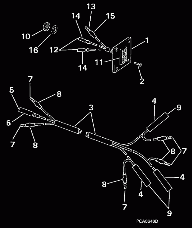 ����� Evinrude E50TTLECA 1998  - mote Tilt Switch Kit / mote Tilt ������������� Kit