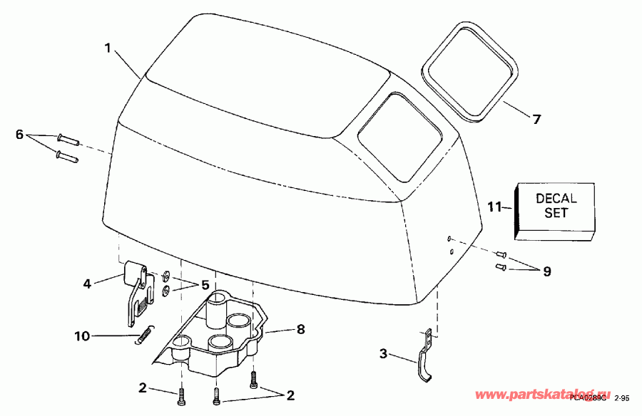  EVINRUDE E5DRECR 1998  - gine ������ - gine Cover