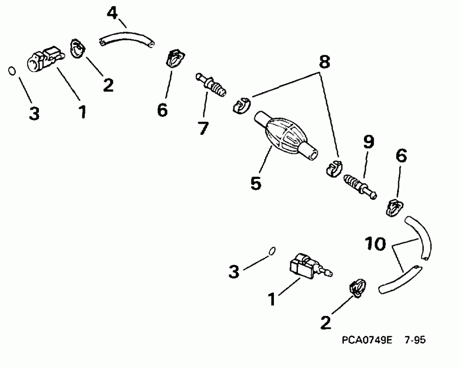 ��������� ��������� ������� E70TLECB 1998  - 5 / 16 ���� I.d. /  5/16 In. I.d.