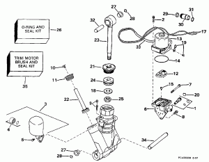 ���������������� ��������� ������� Hydraulic Assembly (Power Trim/tilt Hydraulic Assembly)