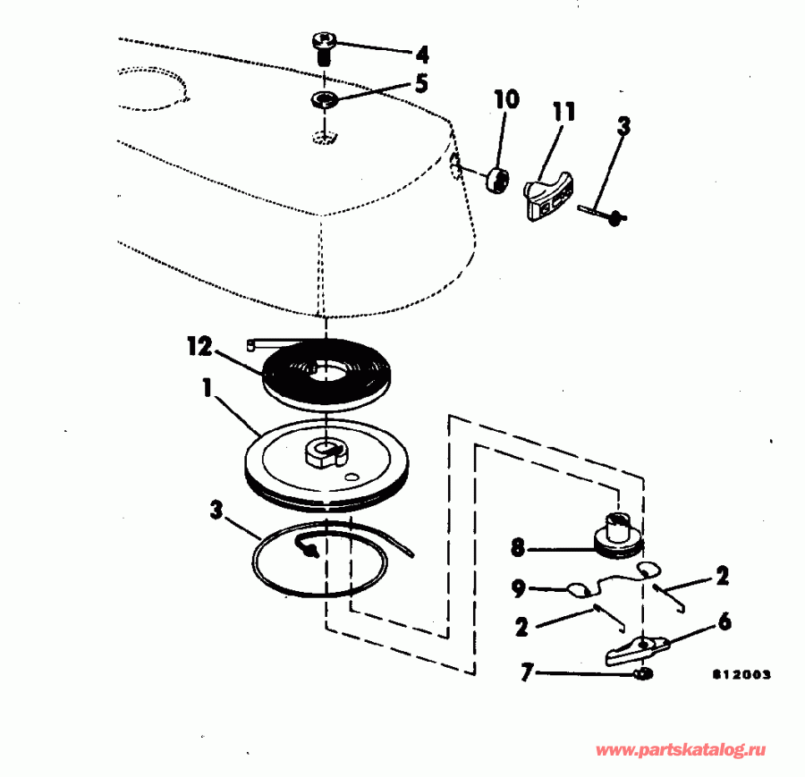 ����� Evinrude E8FRECA 1998  - ���� -  Rope