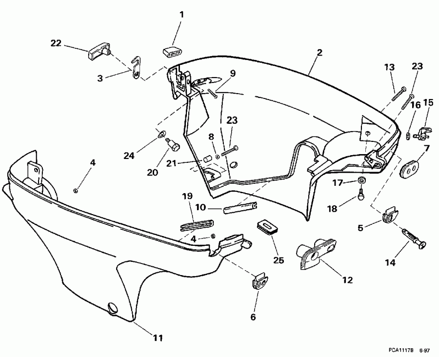 ��������� ��������� EVINRUDE E8FRECA 1998  - wer Engine Cover / wer ������ ��������� (�����)