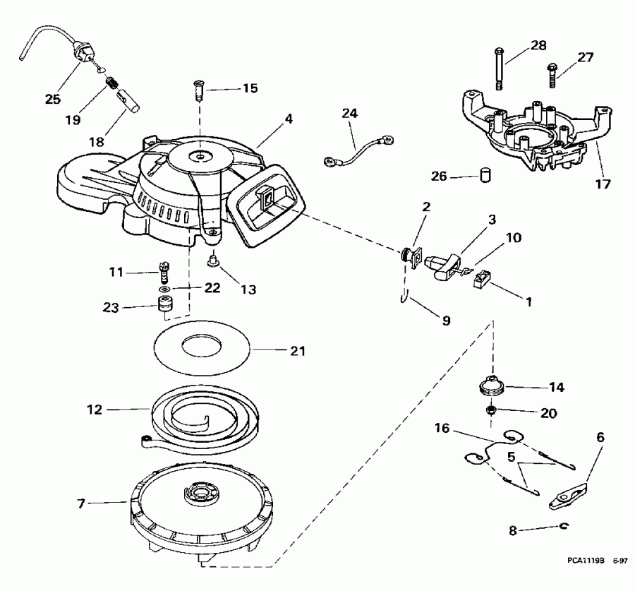 �������� ����� Evinrude E8FRXECA 1998  - wind ������� / wind Starter